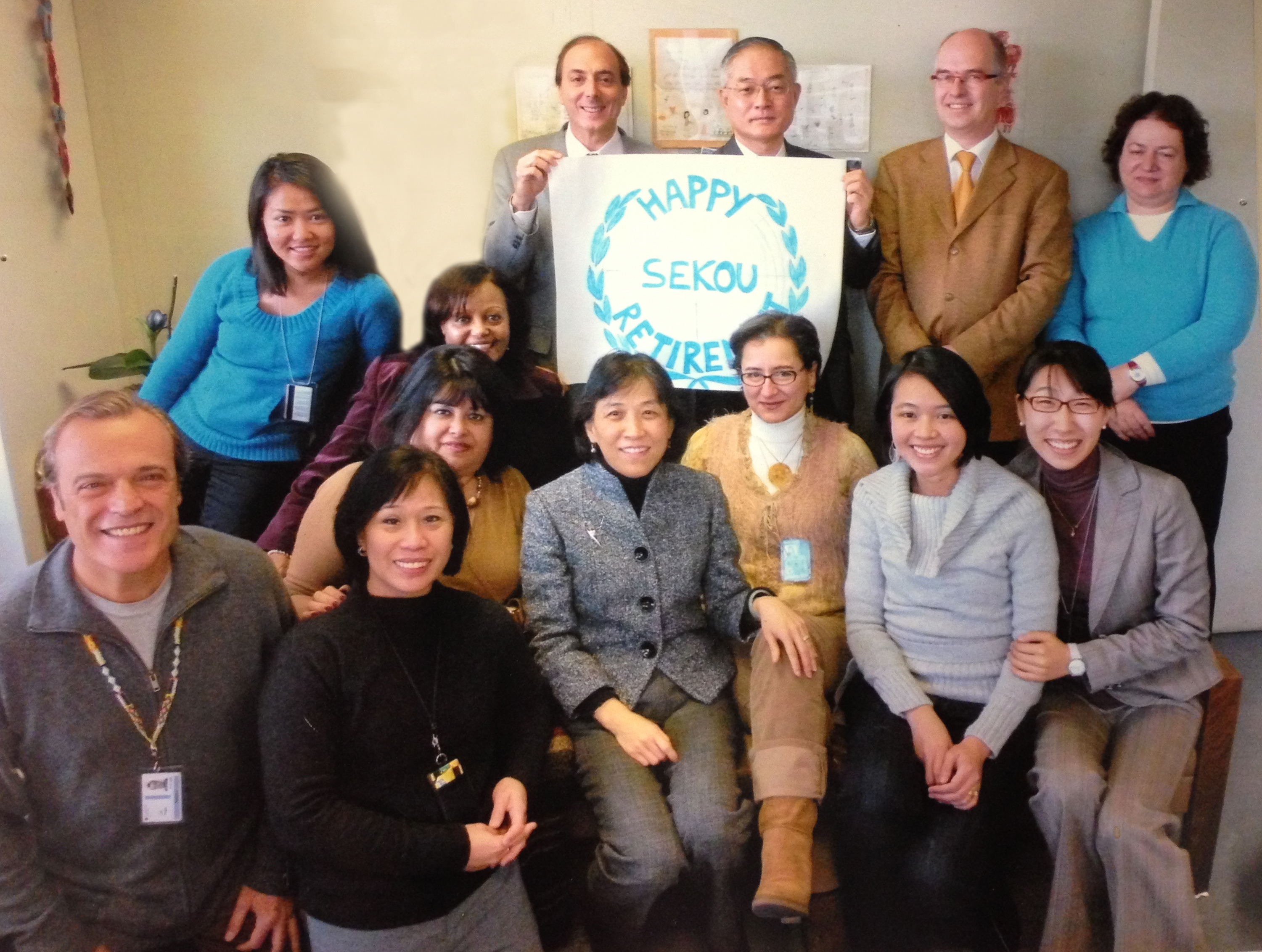 Haiyan with DPADM colleagues on the day she was appointed Director DPADM