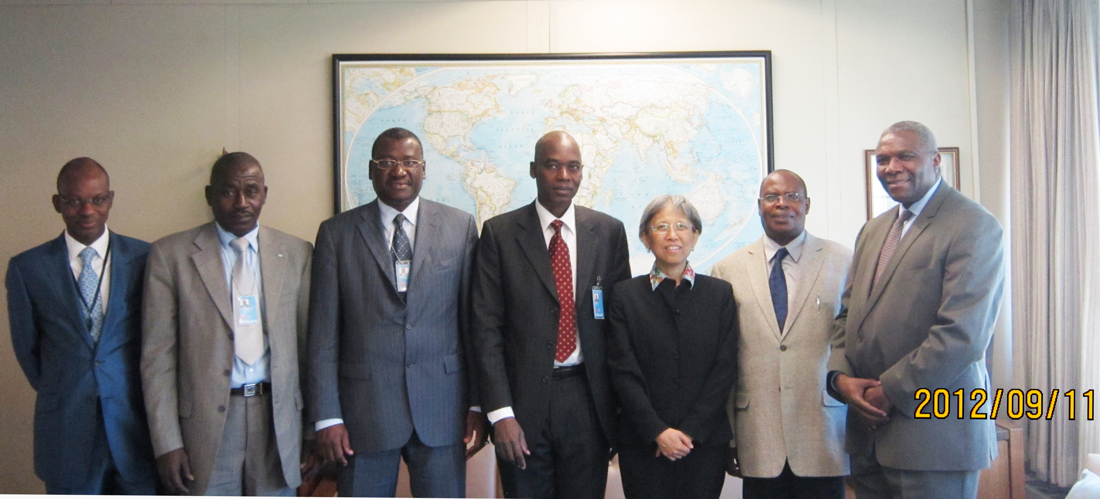 Haiyan with DPADM colleagues and the Togo delegation - September 2012